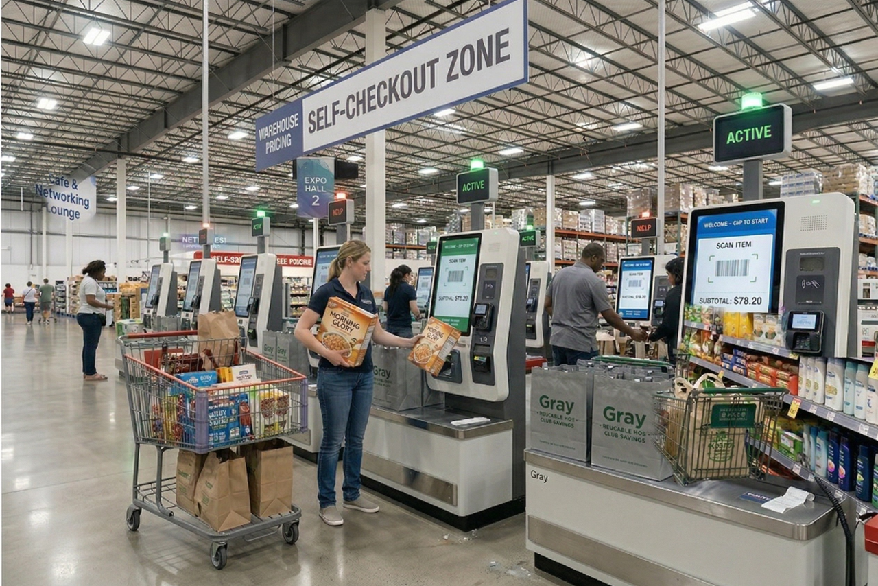 Integrated fixed-mount scanners enable fast and frictionless transactions at self-checkout kiosks. 